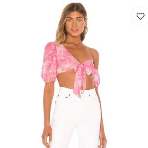 Majorelle Pink tie dye crop